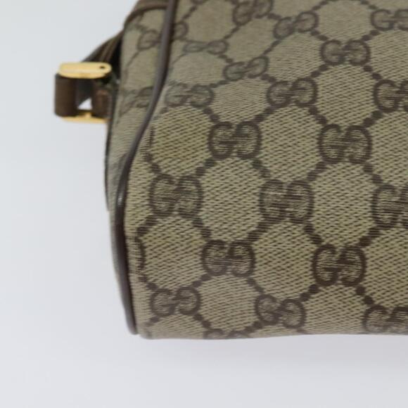 GUCCI GG Supreme Web Sherry Line Bag Pvc Beige Gold 001 115 001 115 - Picture 13 of 16
